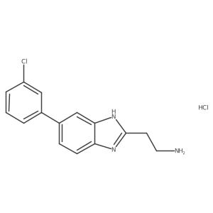 2-[5-(3-chlorophenyl)-1H-1,3-benzodiazol-2-yl]ethan-1-amine hydrochloride Structure