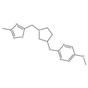 5-Methoxy-2-({1-[(3-methyl-1,2,4-oxadiazol-5-yl)methyl]pyrrolidin-3-yl}oxy)pyrimidine Structure
