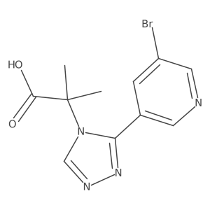 2-(3-(5-Bromopyridin-3-yl)-4H-1,2,4-triazol-4-yl)-2-methylpropanoic acid结构式