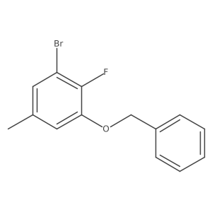 1-(Benzyloxy)-3-bromo-2-fluoro-5-methylbenzene结构式