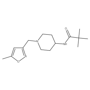 2,2-dimethyl-N-{1-[(5-methyl-1,2-oxazol-3-yl)methyl]piperidin-4-yl}propanamide结构式