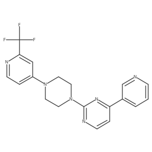 4-(Pyridin-3-yl)-2-{4-[2-(trifluoromethyl)pyridin-4-yl]piperazin-1-yl}pyrimidine Structure