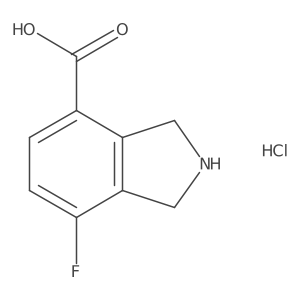 7-fluoro-2,3-dihydro-1H-isoindole-4-carboxylic acid hydrochloride结构式