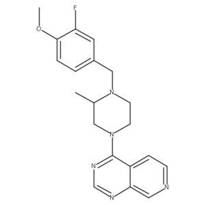 1-[(3-Fluoro-4-methoxyphenyl)methyl]-2-methyl-4-{pyrido[3,4-d]pyrimidin-4-yl}piperazine Structure