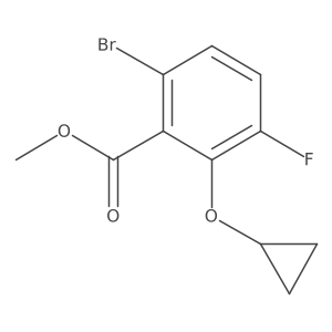 Benzoic acid, 6-bromo-2-(cyclopropyloxy)-3-fluoro-, methyl ester Structure