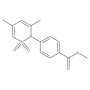 Benzoic acid, 4-(3,5-dimethyl-1,1-dioxido-2H-1,2-thiazin-2-yl)-, methyl ester结构式