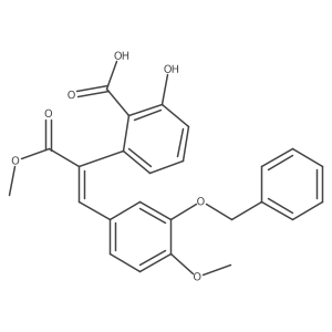 1-Methyl 2-carboxy-3-hydroxy-I+/--[[4-methoxy-3-(phenylmethoxy)phenyl]methylene]benzeneacetate Structure