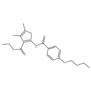 Ethyl 2-(4-butoxybenzamido)-4,5-dimethylthiophene-3-carboxylate Structure