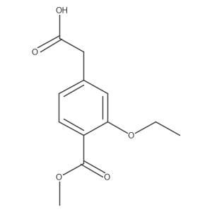 [3-Ethoxy-4-(methoxycarbonyl)phenyl]acetic acid Structure