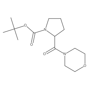 (2S)-1-(tert-butoxycarbonyl)-2-morpholinocarbonylpyrrolidine Structure