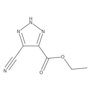 Ethyl 4-cyano-1H-1,2,3-triazole-5-carboxylate结构式