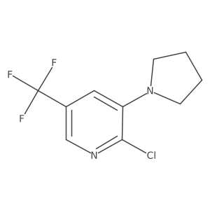 Pyridine, 2-chloro-3-(1-pyrrolidinyl)-5-(trifluoromethyl)- Structure