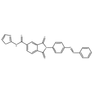 1H-Isoindole-5-carboxamide, 2,3-dihydro-1,3-dioxo-2-[4-(2-phenyldiazenyl)phenyl]-N-2-thiazolyl-结构式