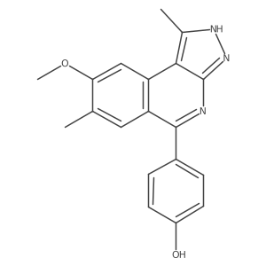 4-[1,7-Dimethyl-8-(methyloxy)-3h-pyrazolo[3,4-c]isoquinolin-5-yl]phenol结构式