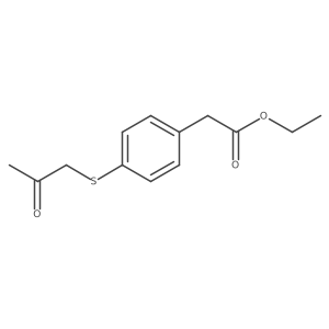 Ethyl 2-(4-(2-oxopropylthio)phenyl)acetate Structure