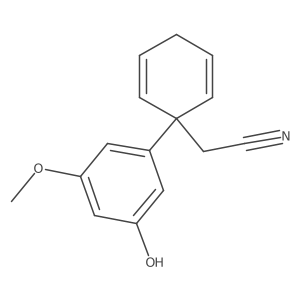 1-(3-Hydroxy-5-methoxyphenyl)-2,5-cyclohexadiene-1-acetonitrile Structure