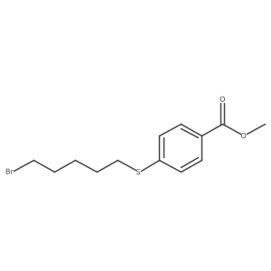 Methyl 4-[(5-bromopentyl)thio]benzoate结构式