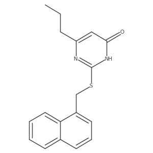2-((naphthalen-1-ylmethyl)thio)-6-propylpyrimidin-4(3H)-one Structure