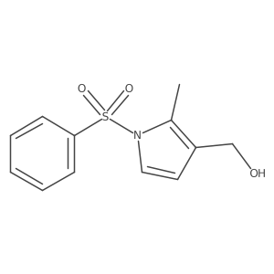 [2-methyl-1-(phenylsulfonyl)-1H-pyrrol-3-yl]methanol结构式