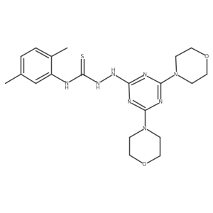 N-(2,5-dimethylphenyl)-2-(4,6-dimorpholino-1,3,5-triazin-2-yl)hydrazinecarbothioamide Structure