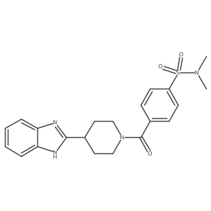 4-(4-(1H-benzo[d]imidazol-2-yl)piperidine-1-carbonyl)-N,N-dimethylbenzenesulfonamide结构式