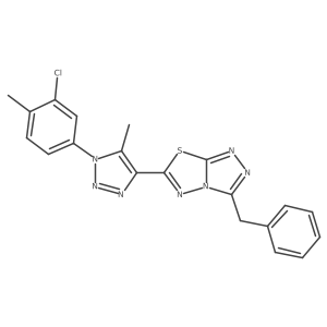 3-benzyl-6-(1-(3-chloro-4-methylphenyl)-5-methyl-1H-1,2,3-triazol-4-yl)-[1,2,4]triazolo[3,4-b][1,3,4]thiadiazole Structure