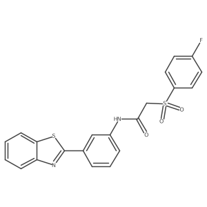 N-[3-(1,3-benzothiazol-2-yl)phenyl]-2-(4-fluorobenzenesulfonyl)acetamide Structure