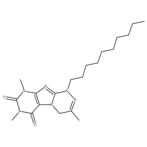 1-decyl-3,7,9-trimethyl-7,9-dihydro-[1,2,4]triazino[3,4-f]purine-6,8(1H,4H)-dione Structure