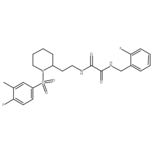 N1-(2-(1-((4-fluoro-3-methylphenyl)sulfonyl)piperidin-2-yl)ethyl)-N2-(2-fluorobenzyl)oxalamide Structure