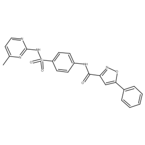 N-{4-[(4-methylpyrimidin-2-yl)sulfamoyl]phenyl}-5-phenyl-1,2-oxazole-3-carboxamide结构式