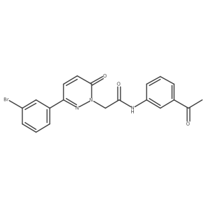 N-(3-acetylphenyl)-2-(3-(3-bromophenyl)-6-oxopyridazin-1(6H)-yl)acetamide结构式