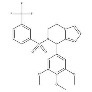 2-[3-(trifluoromethyl)benzenesulfonyl]-1-(3,4,5-trimethoxyphenyl)-1H,2H,3H,4H-pyrrolo[1,2-a]pyrazine结构式