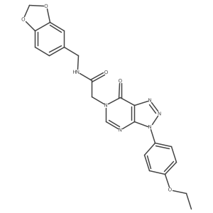 N-(benzo[d][1,3]dioxol-5-ylmethyl)-2-(3-(4-ethoxyphenyl)-7-oxo-3H-[1,2,3]triazolo[4,5-d]pyrimidin-6(7H)-yl)acetamide结构式