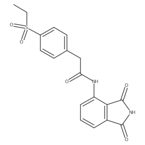 N-(1,3-dioxoisoindolin-4-yl)-2-(4-(ethylsulfonyl)phenyl)acetamide结构式