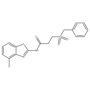 3-(benzylsulfonyl)-N-(4-chlorobenzo[d]thiazol-2-yl)propanamide结构式