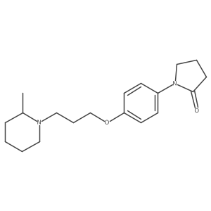 1-[4-[3-(2-Methyl-1-piperidinyl)propoxy]phenyl]-2-pyrrolidinone结构式