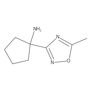 [1-(5-Methyl-1,2,4-oxadiazol-3-yl)cyclopentyl]amine Structure