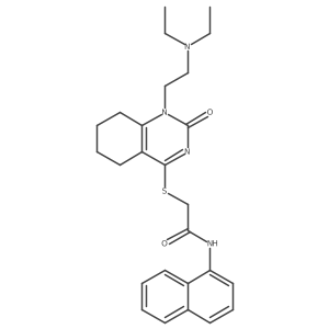 2-((1-(2-(diethylamino)ethyl)-2-oxo-1,2,5,6,7,8-hexahydroquinazolin-4-yl)thio)-N-(naphthalen-1-yl)acetamide Structure