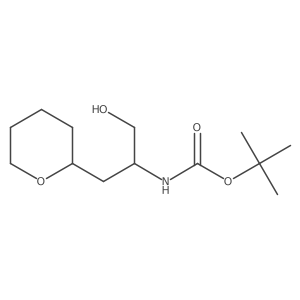 [(S)-2-hydroxy-1-(tetrahydro-pyran-2-ylmethyl)-ethyl]-carbamic acid t-butyl ester Structure