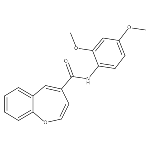 N-(2,4-dimethoxyphenyl)-1-benzoxepine-4-carboxamide结构式