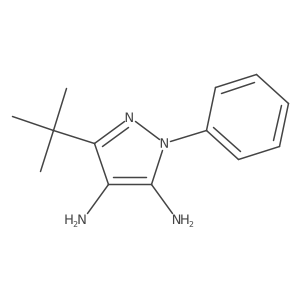 3-tert-butyl-1-phenyl-1H-pyrazole-4,5-diamine结构式
