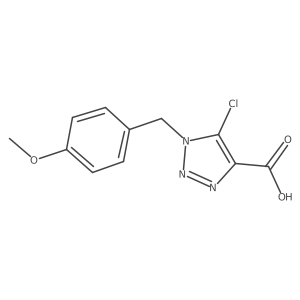 5-chloro-1-(4-methoxybenzyl)-1H-1,2,3-triazole-4-carboxylic acid结构式