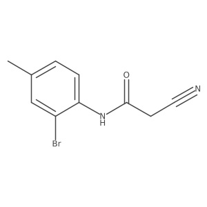 N-(2-bromo-4-methylphenyl)-2-cyanoacetamide结构式