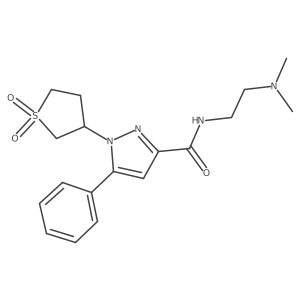 N-(2-(dimethylamino)ethyl)-1-(1,1-dioxidotetrahydrothiophen-3-yl)-5-phenyl-1H-pyrazole-3-carboxamide Structure