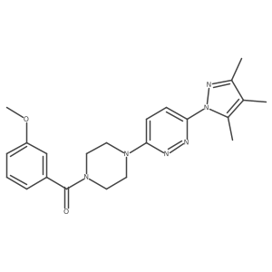 3-[4-(3-methoxybenzoyl)piperazin-1-yl]-6-(3,4,5-trimethyl-1H-pyrazol-1-yl)pyridazine Structure