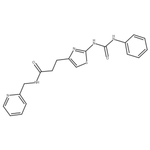 3-{2-[(phenylcarbamoyl)amino]-1,3-thiazol-4-yl}-N-[(pyridin-2-yl)methyl]propanamide结构式