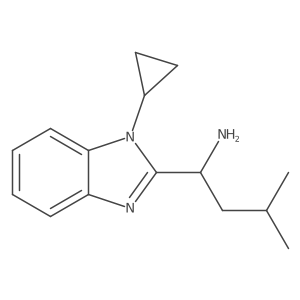 1-(1-Cyclopropyl-1H-benzo[d]imidazol-2-yl)-3-methylbutan-1-amine Structure