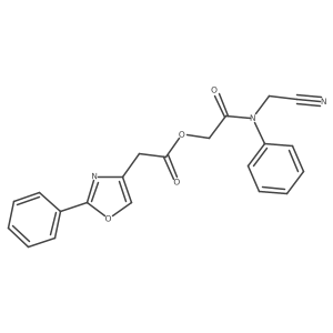 [(Cyanomethyl)(phenyl)carbamoyl]methyl 2-(2-phenyl-1,3-oxazol-4-yl)acetate Structure
