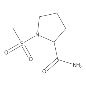 1-Methanesulfonylpyrrolidine-2-carboxamide结构式