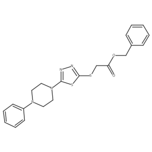 Benzyl 2-((5-(4-phenylpiperazin-1-yl)-1,3,4-thiadiazol-2-yl)thio)acetate Structure
